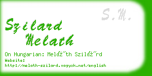 szilard melath business card